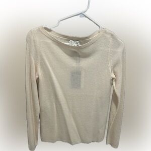 Adrienne Vittadini Soft Cream Cashmere Sweater size small NWT